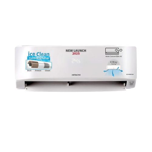 Hitachi 1 Ton Class 5 Star Xpandable+ Inverter Split AC (100% Copper, 4-Way Swing, ice Clean, Dust Filter, 5400STXL RAS.G512PCBIBT, White)