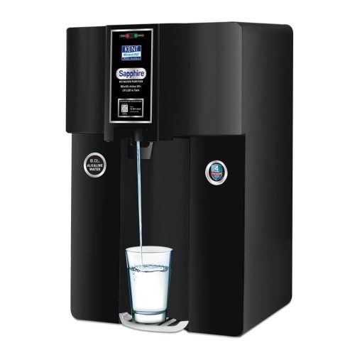Kent Sapphire 8 L Alkaline + RO + UV + TDS Water Purifier, Black