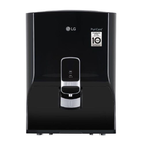 LG WW131NF 8 L Water Purifier, RO + Dual Protection Airtight Stainless Steel Tank, Digital Sterilizing Care, Premium Black, Wall Mount