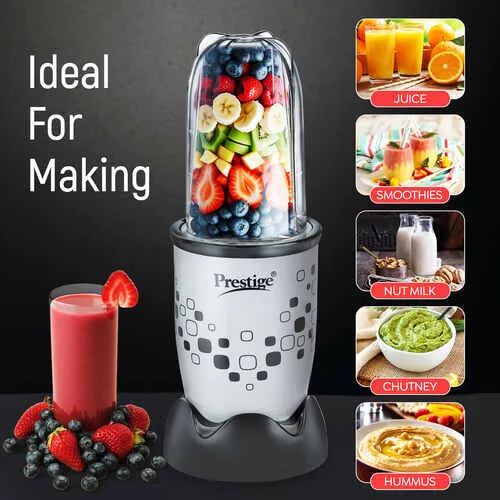 Prestige 350 Watts Nutri-Mix 2.0 Mixer Grinder with 2 Jars|Compact Design| Multipurpose Jars|Inter-Lock System| Sipper Lids - Image 4
