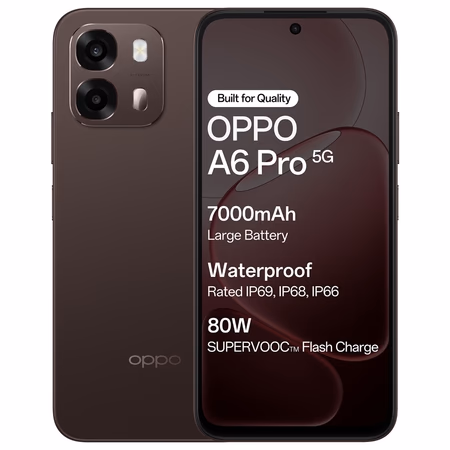 OPPO A6 Pro 5G 256 GB, 8 GB RAM, Cappuccino Brown, Mobile Phone