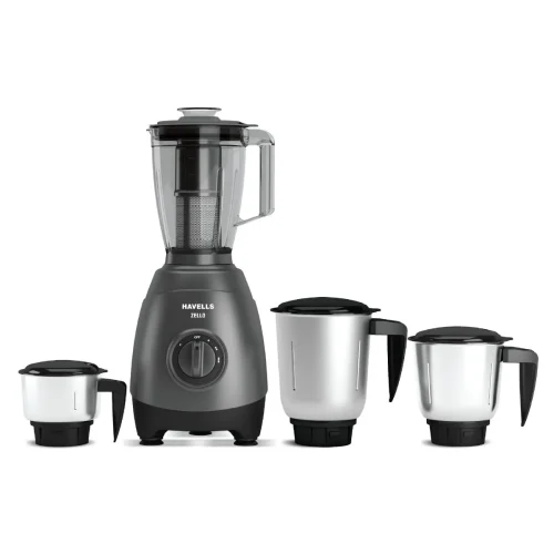 Zello 750 W Mixer Grinder Grey 4 Jar