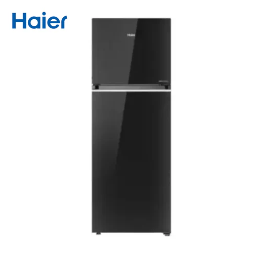 Haier 240L Frost Free Double Door Refrigerator Cool Pad Black Glass 2 Star HRF-2902EKG-P