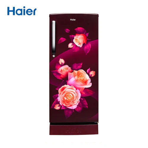 Haier 205 L Direct Cool Single Door 3 Star Refrigerator, HRD-2263PRR-N ( Red Rose )