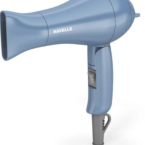 Havells 1000W Foldable Hair Dryer | 2 Heat Settings (Hot/Warm) | Heat Balance Technology | Pastel Blue | Your Perfect Blow Dry Companion For Effortless Hair Styling | HD1835