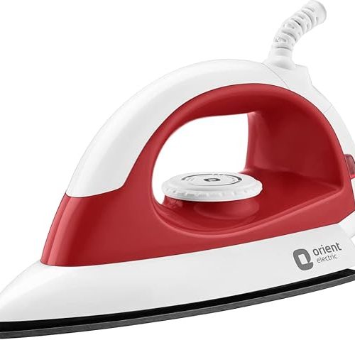 Orient Electric Panache Dry Iron (1000W, Red & White)