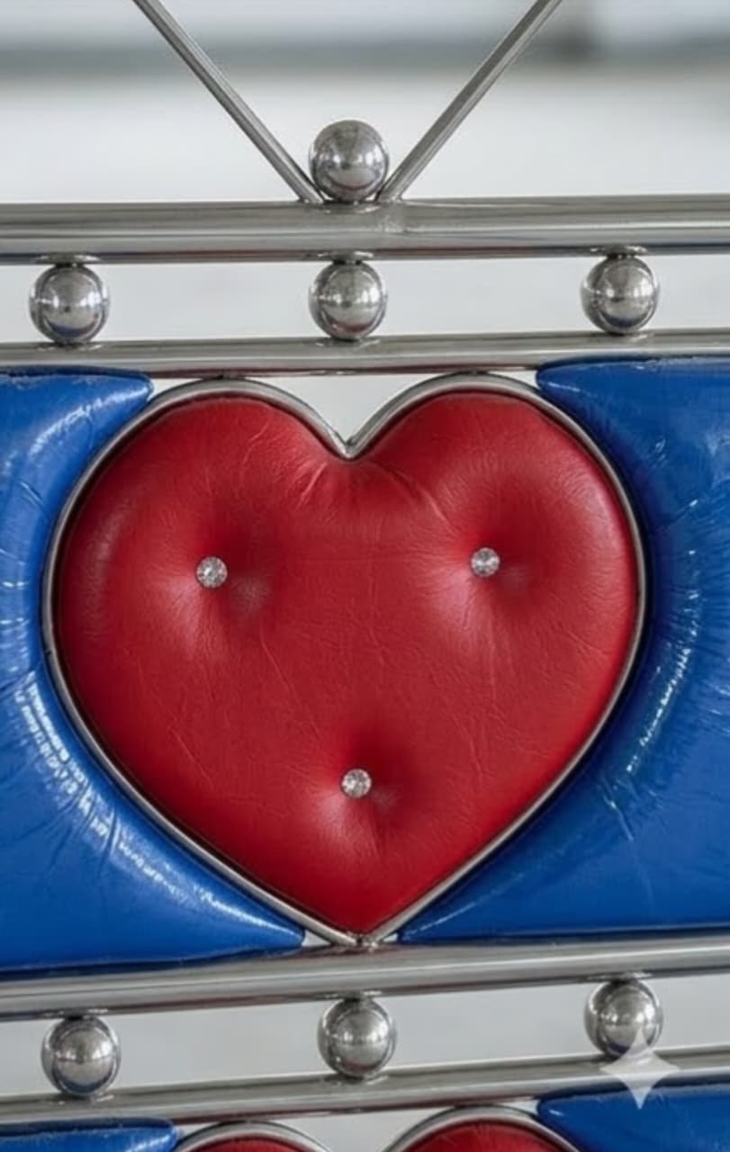 Premium Heart-Style Stainless Steel Bed (All Complete) - Image 3