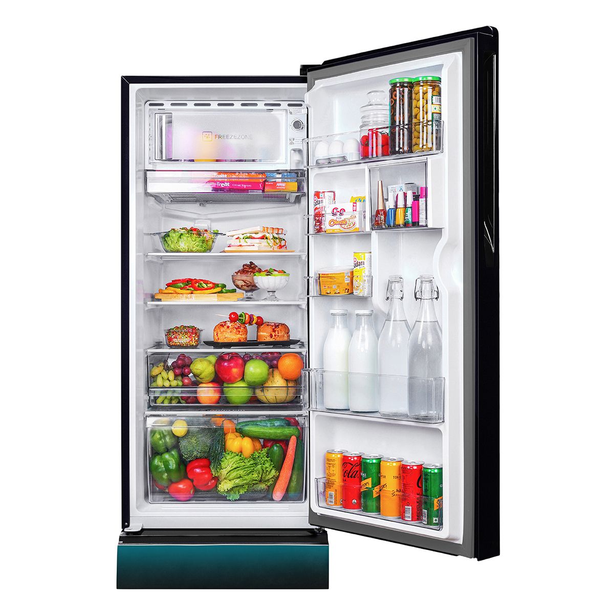 Haier 190 L, 5 Star, Aqua Glass Finish Direct Cool Single Door Refrigerator with Base Drawer HRD-2105PAG-P - Image 4