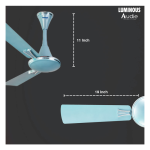 Luminous Audie 1200mm 70-Watt Ceiling Fan (Cool Blue Silver) - Image 4