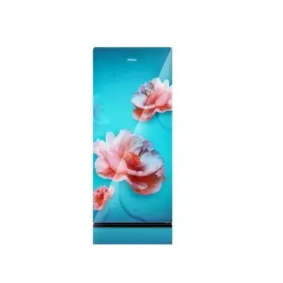 Haier 190 L, 5 Star, Flocean Green Glass Finish Single Door Refrigerator with Base Drawer HRD-2115PFGG-N