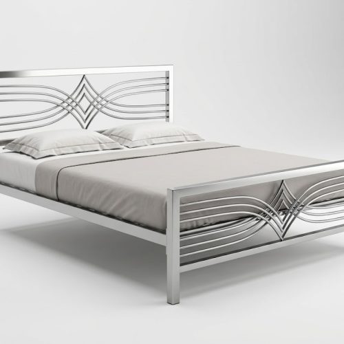 Modern Symmetrical Steel Bed