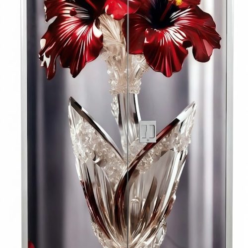 The Crystal Bloom 2-Door Digital Steel Wardrobe