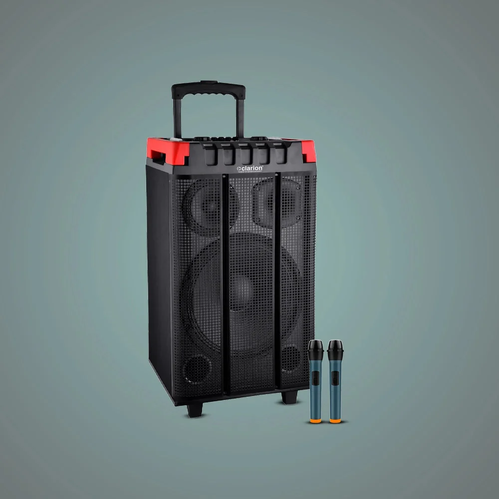 Clarion Jm-DC-12017 DC Music System-12 Inch Bass, Karaoke,Cordless Mic,Battery Backup, Portable